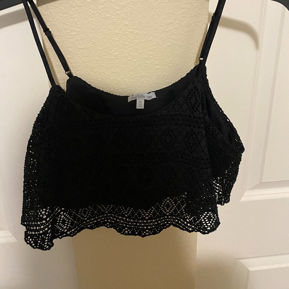 Charlotte Russe Black Bandeau Top